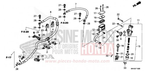 REAR BRAKE MASTER CYLINDER CRF1000DK de 2019